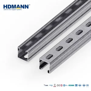 Heavy Duty Hot Dip Galvanized Carbon Steel Strut Channel Slotted C Channel For Outdoor Tunnel Piping Support