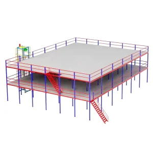 Heavy Duty Industrial Multi Level Steel I Beam Platform Pallet Racking System Corrosion Protection Powder Coated Board Mezzanine