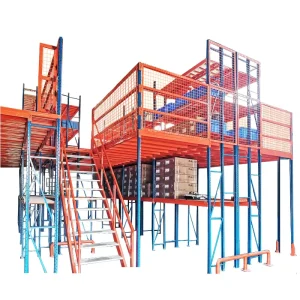 Heavy Duty Industrial Steel Mezzanine Floor Structure with Lift Corrosion Protected for Warehouse & Commercial Use