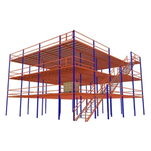 Heavy Duty Industrial Steel Mezzanine Floor Structure with Lift Corrosion Protected for Warehouse & Commercial Use
