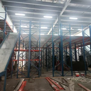 Heavy Duty Industrial Steel Mezzanine Platforms 5 Layer Vertical Design 500kg/m Load Capacity Steel Grating Solid Plate