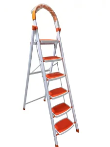 Heavy Duty Iron Household Foldable A Frame Ladder Indoor Multi Function Thickened Design Korean Style Step Ladder