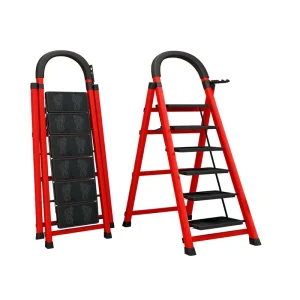 Heavy Duty Ladder 6 Steps Multi Purpose Ladder Light Weight Industrial Folding Ladder Sturdy Step Ladder for Kitchen