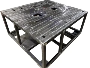 Heavy Duty Machine Base Frame Precision CNC Machining Drilling Service Structural Steel Welded Assembly OEM Chassis