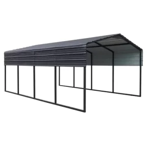 Heavy Duty Metal Carport With Galvanized Steel Roof Enhanced Base Outdoor CarPort Shelter Custom Travel Trailers Metal Carports