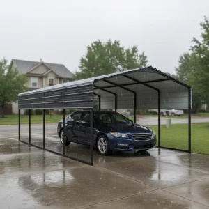 Heavy Duty Metal Carport With Galvanized Steel Roof Enhanced Base Outdoor CarPort Shelter Custom Travel Trailers Metal Carports