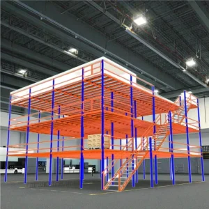 Heavy Duty Metal Mezzanine Floor Shelves Factory Corrosion Protection Storage Racks