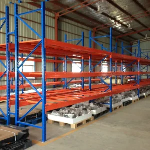 Heavy Duty Metallic Rack Span Beam Shelving Hardware Corrosion Protected Industrial Storage Tool Rack Durable Factory Warehouse