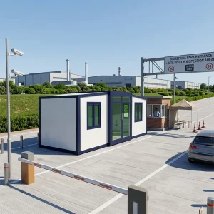 Heavy Duty Mobile Guard Booth for Industrial Park Gatehouse and Security Checkpoint Expandable Container House