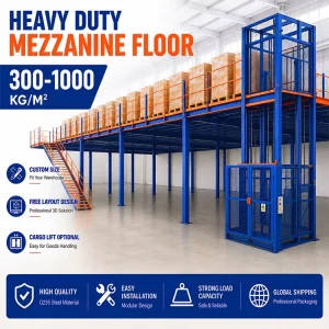 Heavy Duty Multi Level Steel Mezzanine Floor Platform System for Industrial Warehouse Capacity Expansion