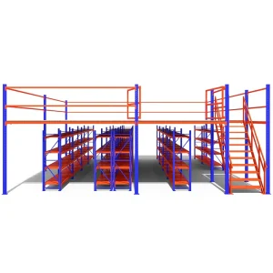 Heavy Duty Multi Tier Steel Grating Mezzanine Floor Racking System Pallet Rack Supported