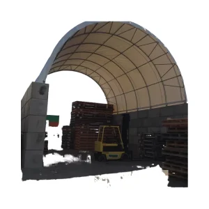 Heavy Duty Outdoor Steel Frame Canopy Manual Operation PVC and PE Finish Container Tent for Farm Hay Shed Haystack Cover C3320