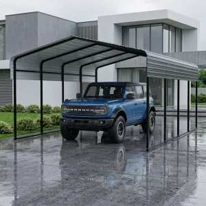 Heavy Duty Portable Metal Carport 12x20ft Galvanized Steel Peak Roof Outdoor Car Shelter Garage Canopy Supplier