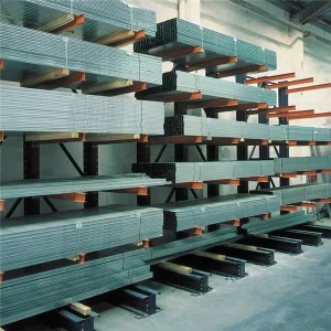 Heavy Duty Powder Coated Cantilever Racks for Warehouse Storage of Hardware Steel Pipes Tubing and Sheet Metal