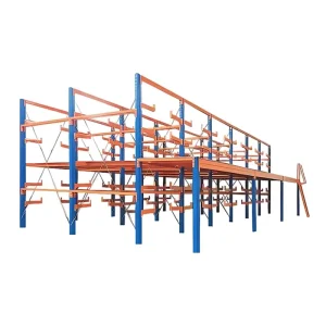 Heavy Duty Powder Coated Cold Rolled Steel Cantilever Mezzanine Rack System Industrial Warehouse Storage For Pipe