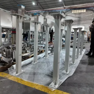 Heavy Duty Powder Coated Structural Columns High Stability SS304 Support Framework for Lithium Battery Oven Production Lines