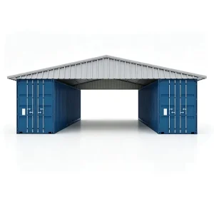 Heavy Duty Prefab Shipping Container Gable Roof Kit Shelter Warehouse Storage Barn Tents Custom Steel Container Canopy Roof Kit