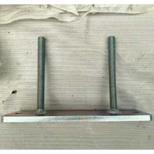 Heavy Duty Stainless Steel Structure Column Base Plate with CNC Machined Welded Threaded Studs Precision Foundation Anchor Bolts