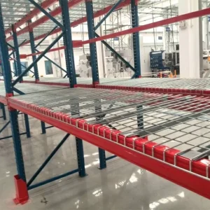 Heavy Duty Steel Beam Pallet Racking System 2000kg Load Capacity 5 Tier Warehouse Storage Racks Wire Mesh Seismic Reinforcement