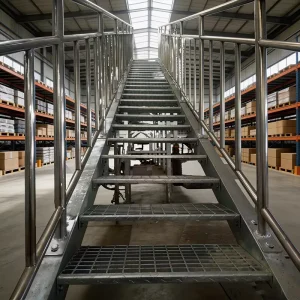 Heavy-Duty Steel Floor Grating and Drainage Cover with Hot-Dip Galvanized Finish for Ladder Walkways and Industrial Platforms