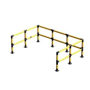 Heavy Duty Steel Guardrail For Warehouse And Pedestrian Protection Industrial Handrail Modular Safety Barrier