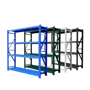 Heavy Duty Steel Material Corrosion Protection Boltless 500kg Load Capacity Powder Coated 3 Layer LongSpan Warehouse