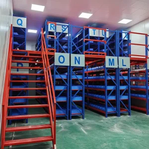 Heavy Duty Steel Mezzanine Platform With Customizable Layers From 2-5 Featuring Modular Grating Floor