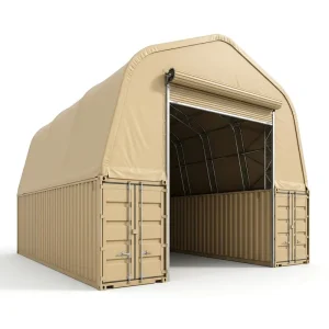 Heavy Duty Steel No Foundation Relocatable Wind Snow Rated A Frame Container Shelter for Mining Site Villa Equipment Storage