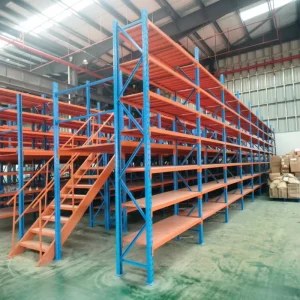 Heavy Duty Steel Platform Racking System Industrial Mezzanine Floors 500KG Load Powder Coated Corrosion Protected