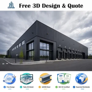 Heavy Duty Steel Structure Warehouse and Workshop for Machinery Production and Industrial Equipment Assembly Facility