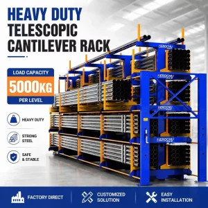 Heavy Duty Steel Telescopic Cantilever Rack System Customized Industrial Warehouse Storage Racking Factory Manufacturer