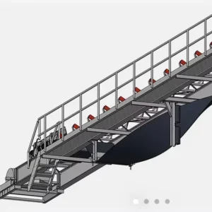 Heavy-Duty Steel Trestle Structure for Conveyor Belts with Custom Bending, Cutting and Welding