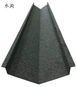 Heavy Duty Stone Coated Metal Rain Gutter System Large Capacity Drainage Channel for Commercial Building Roof