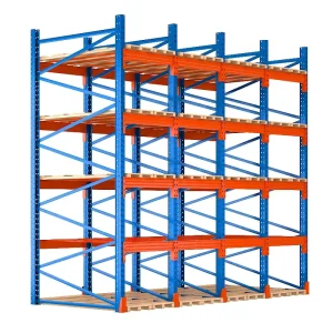Heavy-Duty Vertical Adjustable Powder-Coated Anti-Corrosion Steel Pallet Racking for Warehouses