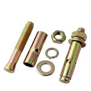 Heavy Duty Yellow Zinc Wedge Anchor Bolts M8 M10 M12 M16 for Concrete Foundations