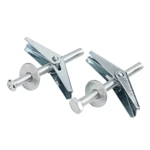 Heavy Duty Zinc Plated Drywall Toggle Anchor Bolt M4 M12 Wing Anchor for Hollow Brick Gypsum Board