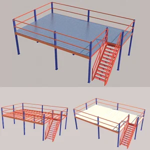 Heavy Light Lift I Beam Steel Structure Platform Mezzanine Floor Office Attic Loft Warehouse Racking System Panels