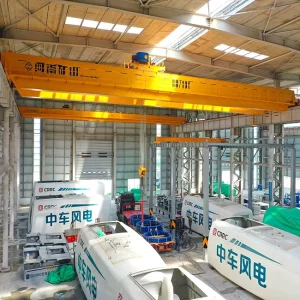 Heavy Part Assembly Area Workshop 32t Double Girder Overhead Crane