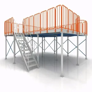 Heavy duty Customized Steel Platform 2 Layer Mezzanine Floor System for Industrial Warehouse Storage and Workspace Expansion