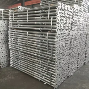 Heavy-duty Galvanized Scaffolding Support Columns for Outdoor Building Construction Projects