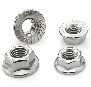 Hex Flange Serrated Lock Nuts DIN6923 Standard 304 Stainless Steel Anti Slip Hex Nuts for Equipment Installation