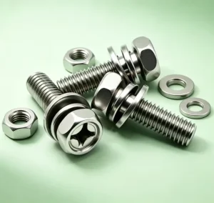 Hex Head Cross Recessed 3 in 1 Combination Screw 304 Stainless Steel Assembled Bolt for Automotive Hardware Fastening