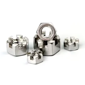 Hex Slotted Castle Nut DIN979 ISO7035 Corrosion Resistant SS304 SS316 M6 M80 in Stock Solid Sturdy