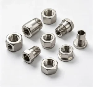 Hex Threaded Adapter Nut Custom CNC Turning Stainless Anti-Corrosion High Sealing Thread Fitting Medical Equipment Drawing