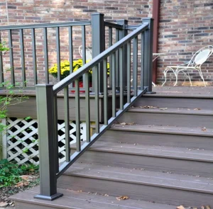 Hidden Base Wrought Iron Balustrade Neat Surface Without Exposed Installation Metal Fitting Accessories