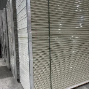 High Density Eco Friendly Water Fire Resistant Rock Wool Sandwich Insulation Board for Warehouse Cold Room Hotel Exterior Walls