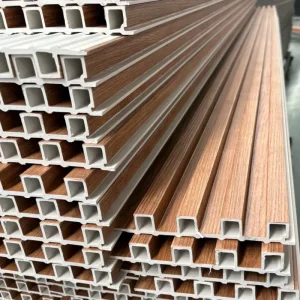 High Density Fluted WPC Wall Panel Sleek Waterproof Eco Friendly Modern Decorative Solution for Hotel Projects