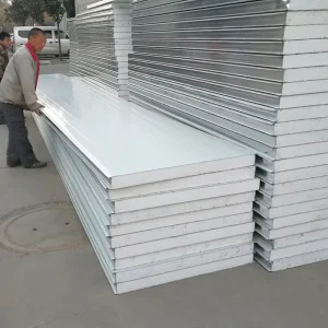 High Density Insulated Sandwich Roof Panels Custom EPS Rock Glass Wool PU Sandwich Panel For Outdoor House Use
