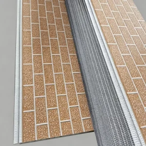 High Durability Prefabricated Metal Carved Wall Panel Snap on Installation Stone Pattern Board for Farm House Exterior Wall