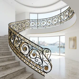 High End Palace Interior Stairs Railing Designs Wrought Iron Hand Railings